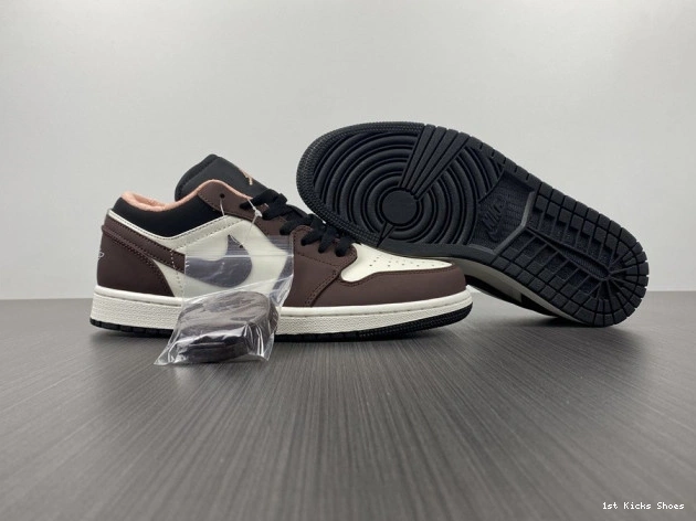 1st Kicks Shoes Air 1 Low DC6991-200 Mocha Jordan 0701